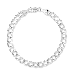 アクセサリー STERLING SV925 HOOK CLASP CHARM BRACELET 925 Silver Bujukan Link Chain Bracelet. SKU: TB4959-75SVJJJ